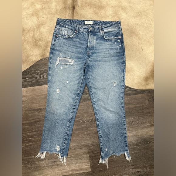 Free People x We The Free Good Times Relaxed Jean Women's Size 31 Straight Raw - Picture 2 of 9
